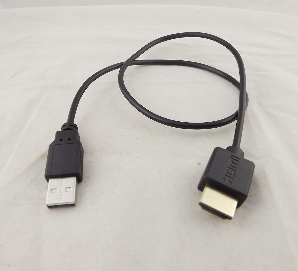 1pc 50cm HDMI Male to USB 2.0 A Male Plug Adapter Converter Connector Charger Cable