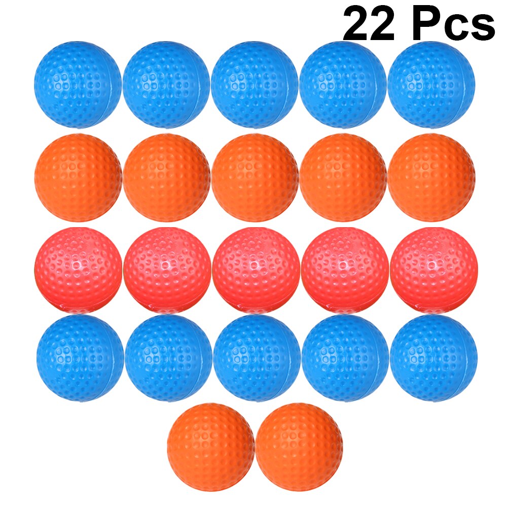22 stk golfbold hulkugle ikke-porøs kugle golfsvingtræning hjælper med indendørs dobbeltlags golføvelsesbolde til indendørs