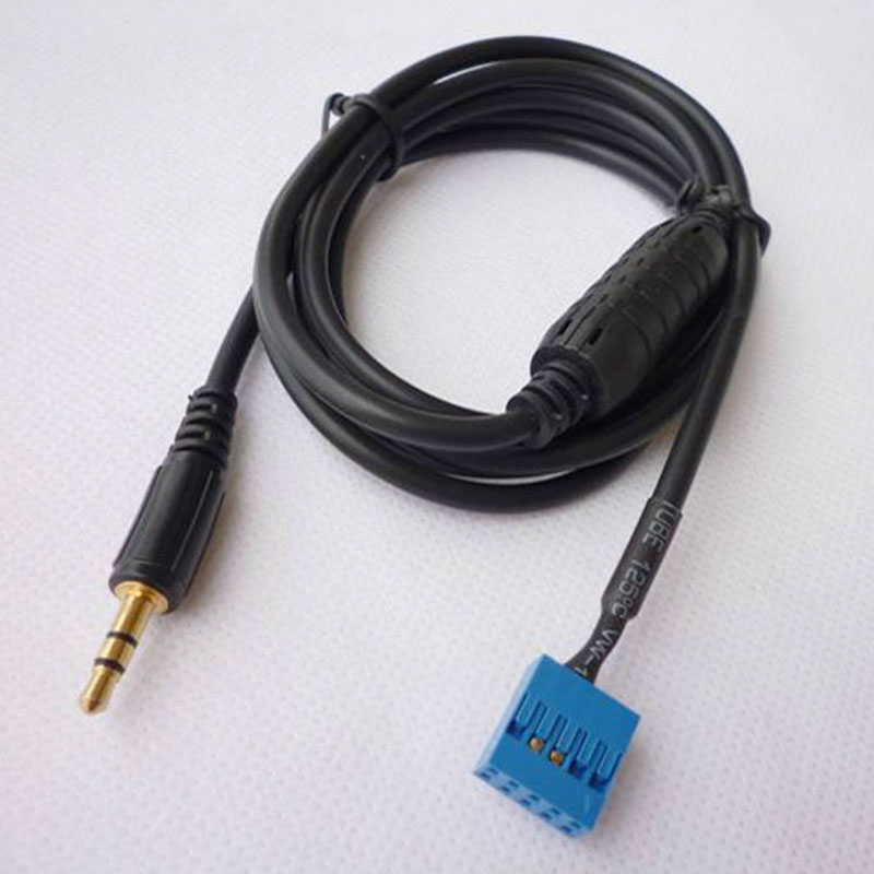 Adaptador de Cable de entrada auxiliar para coche, 1 unidad, 10 pines, interfaz de Radio para BMW E46 1998-2006, Cable auxiliar para automóvil