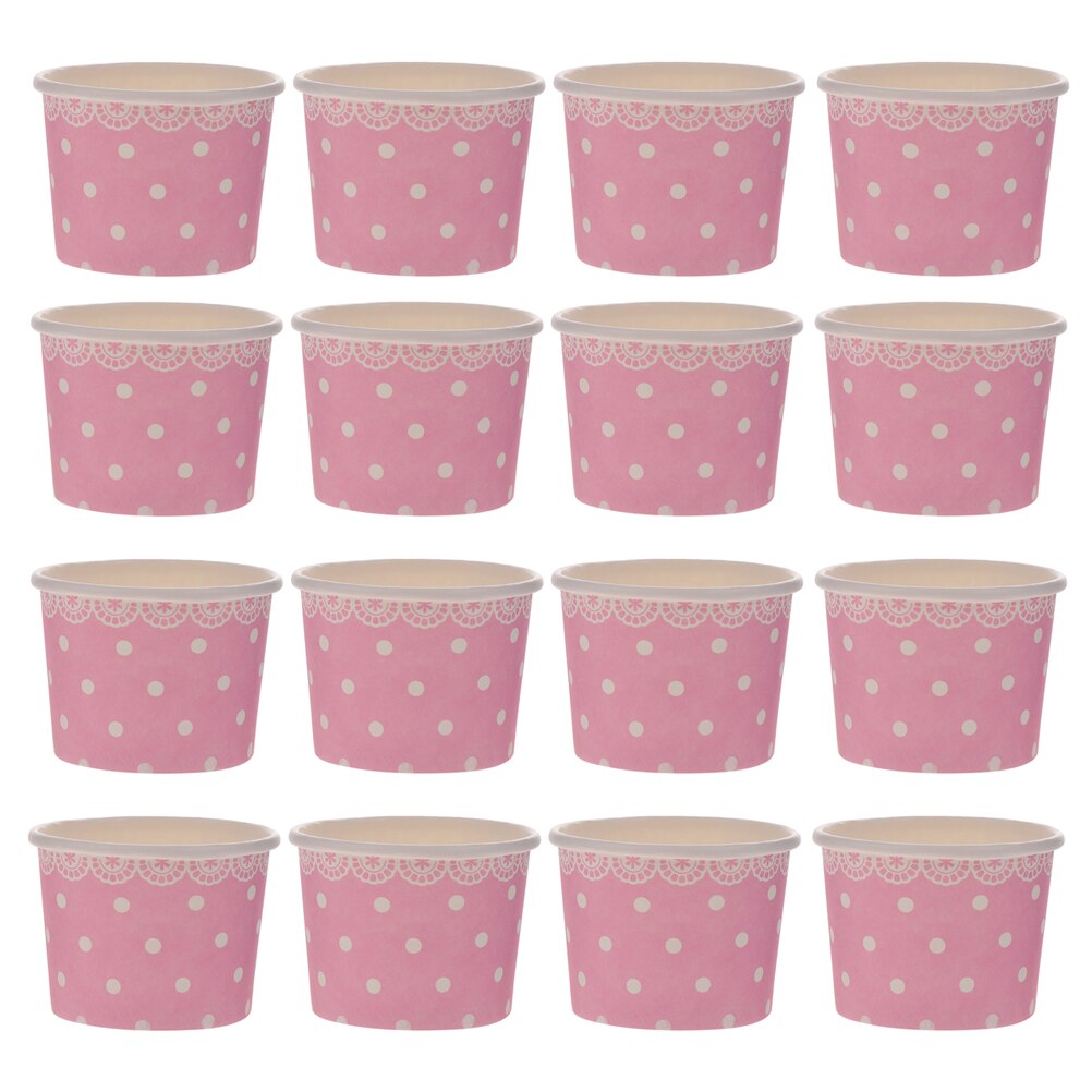 50pcs Disposable Paper Bowls Ice Cream Bowls Food Packaging Containers ): Default Title