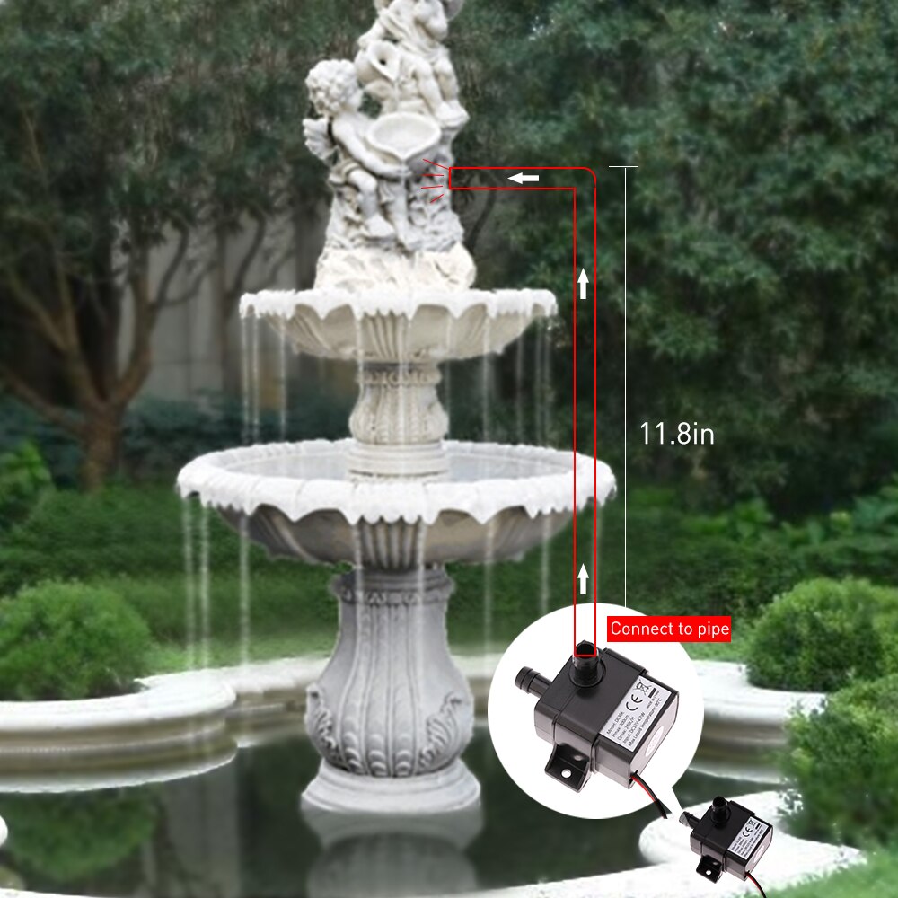 Anself Ultra-quiet Mini 12 V 4.2W Micro Brushless Water Oil Pump Waterproof Submersible Fountain Aquarium Circulating 240L/H