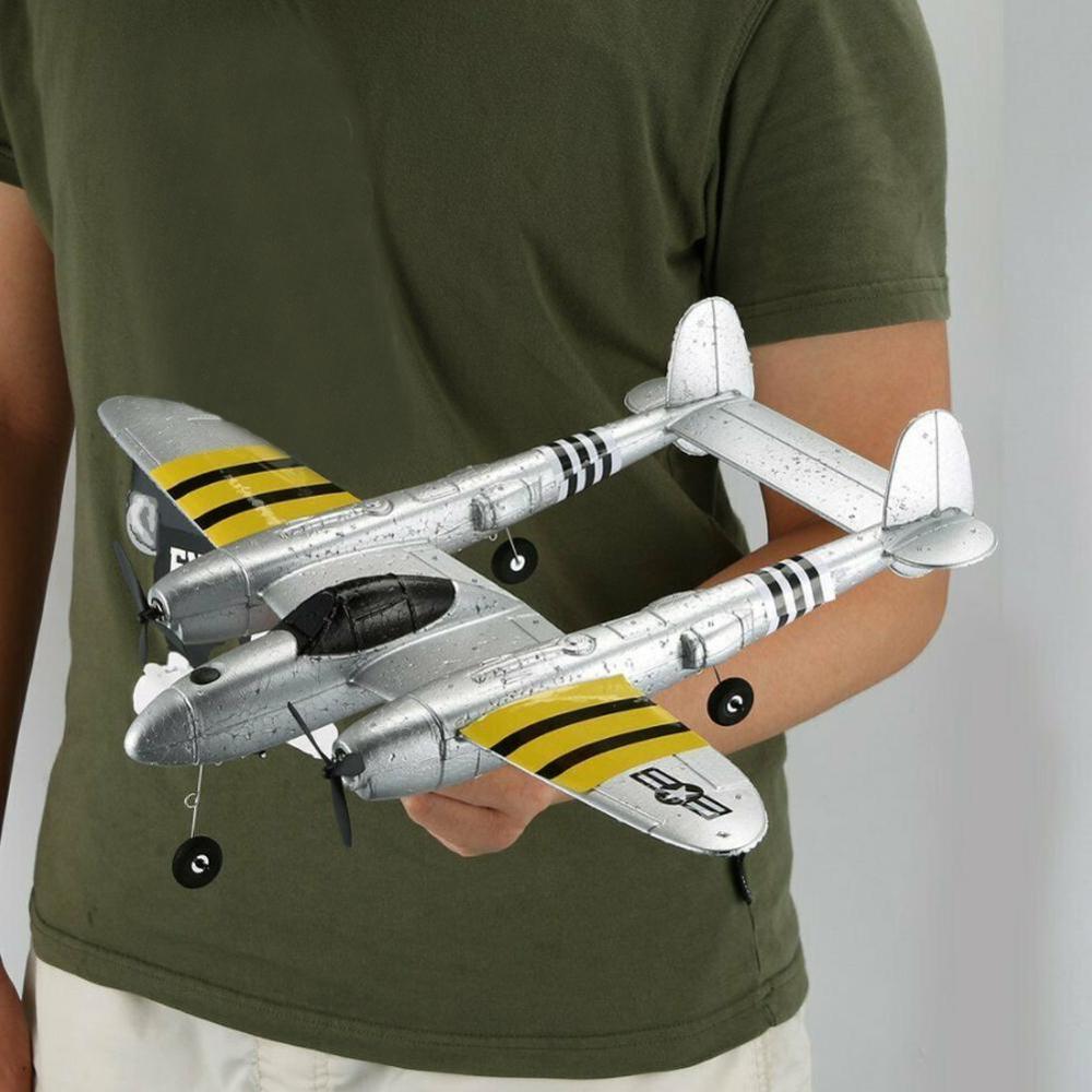 P38 Rc Airplane 2.4ghz 2ch Rc Aircraft Fixed Wing Outdoor Flight Rc Toy Remote Control Aircraft Toy