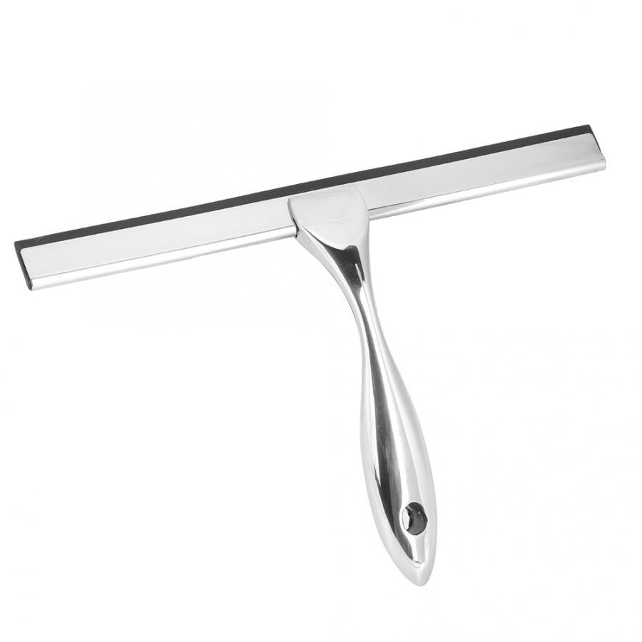 Stainless Steel Cleaner Window Wiper Bathroom Tile Scraper with Suction Cup Hook