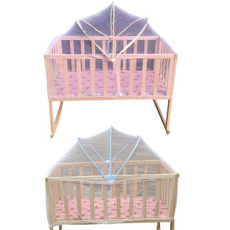 1 x Baby Cradle Bed Mosquito Nets Summer Baby Safe Arched Mosquitos Net, Ran Color