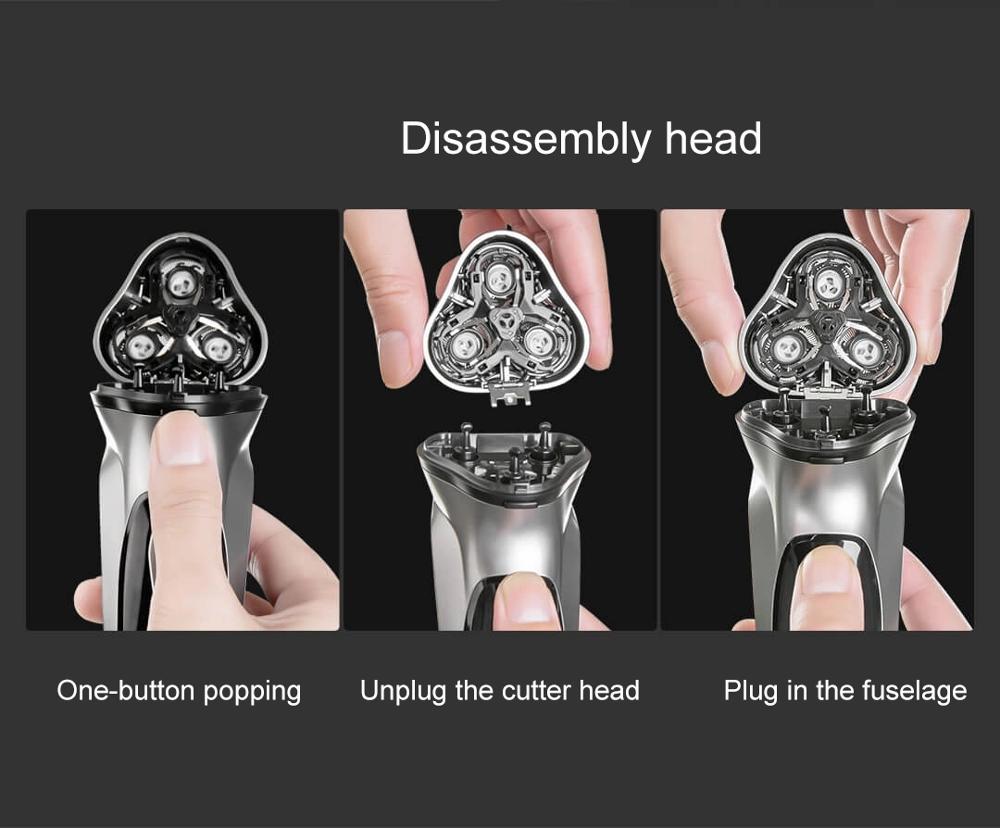 Afeitadora eléctrica Xiaomi Enchen BlackStone 3D Original, afeitadora de barba recargable tipo C lavable para hombres