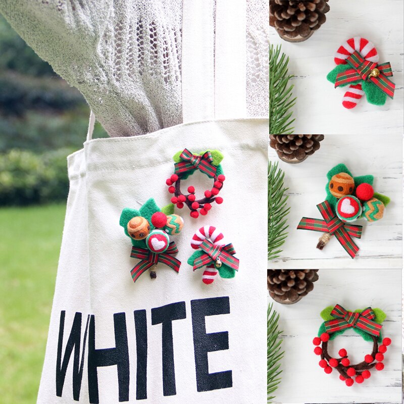 Berry guirnalda broche lana manualidad de fieltro DIY pinchado conjunto Kit para manualidades para Material de la aguja bolsa de paquete de Lollipop