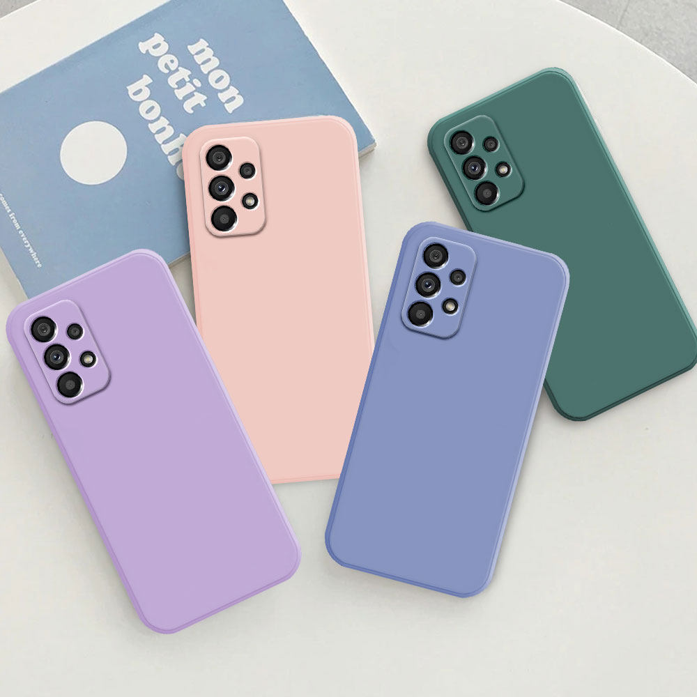 For Samsung A53 A33 A73 A23 A22 A13 5G Case Colorful Silicone Shockproof Square Phone Case Fundas Galaxy A13 A23 A22 Cover Coque