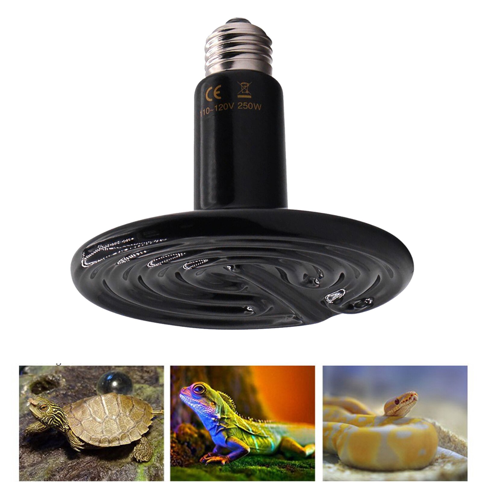 200W/250W céramique Reptiles lampe chauffante caméléon ampoule émettant chauffage