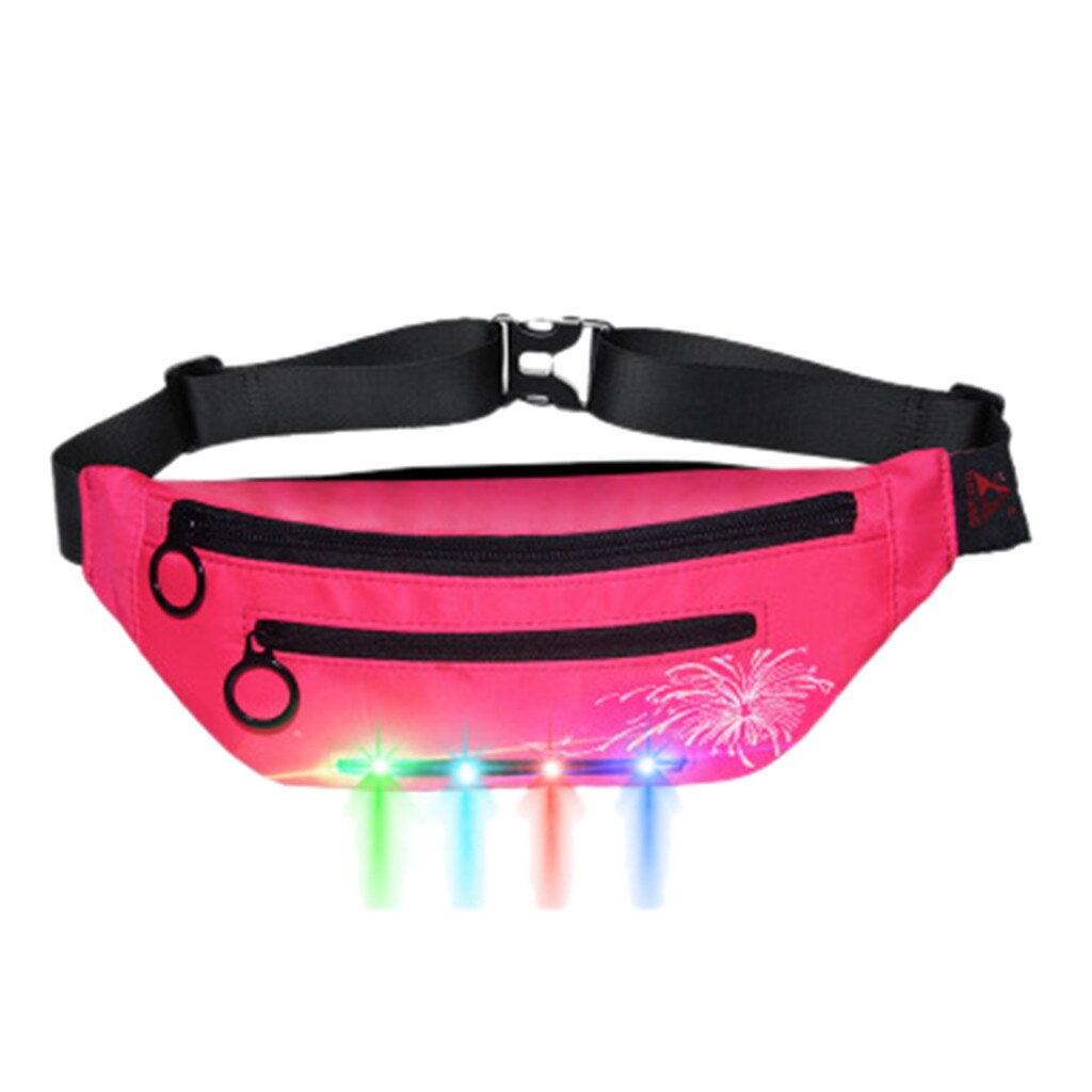 Männer Fanny Pack Led Flash-Glowing Laufen Taille Tasche Frauen Männer Reiten Wandern Telefon Geld Geldbörse Sport Gürtel Tasche Fanny packs: K