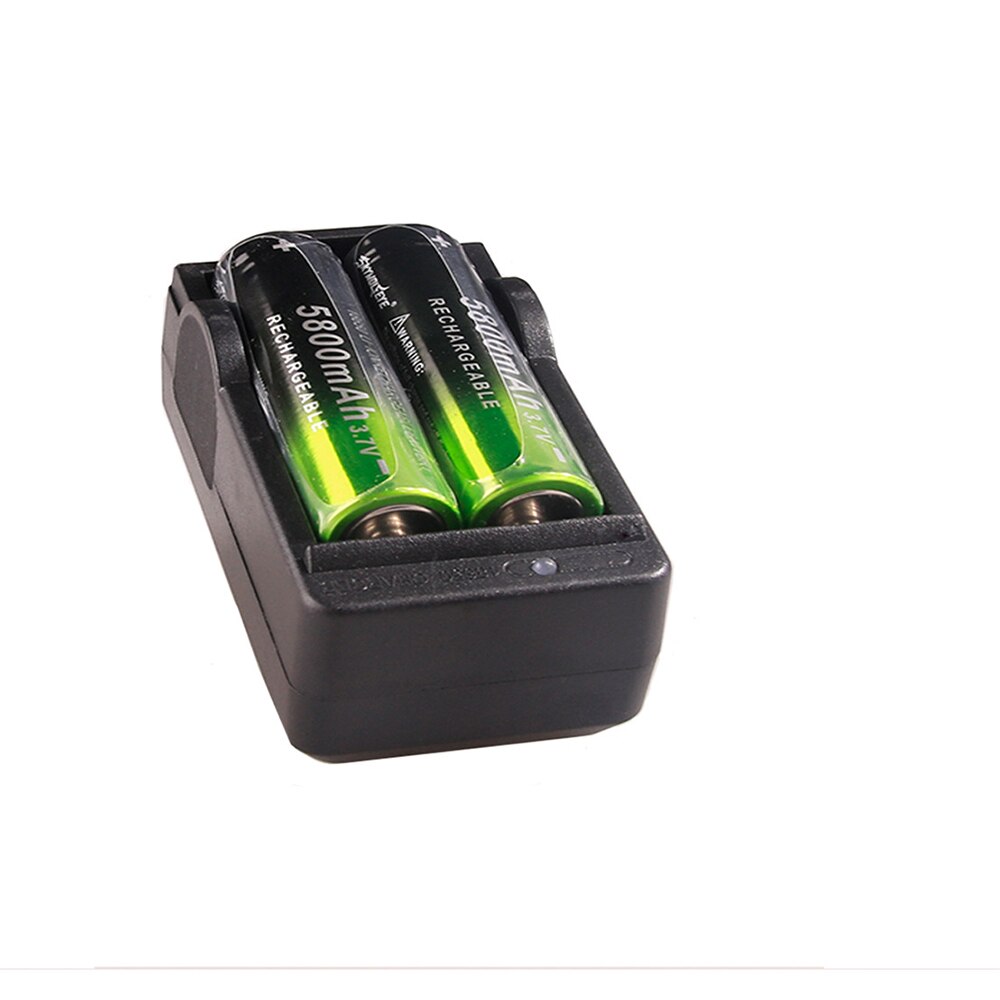 Skywolfeye 2 x 18650 batteri 5800 mah liion 3.7v genopladeligt batteri us/eu oplader til lommelygte forlygte