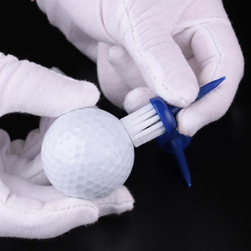10 stk/pakke golf tee 52mm kugle tee børste plast golf rengøring tee groove gof værktøj rensebørste kølle børste golf tilbehør  l7 g 8