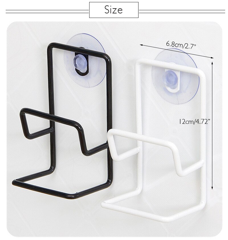 Metal Suction Cup Sink Drain Rack Wall Sucker Sponge Storage Drying Holder Kitchen Sink Soap Stand Dish Cloth Shelf Organizer