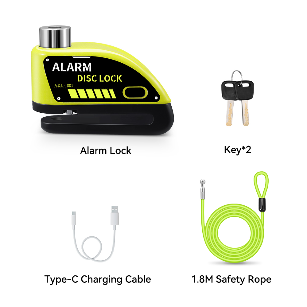 Extractme Motorrad Alarm Scheibenbremse Schloss 120dB Fahrrad Rad Disk Vorhängeschloss Sicherheit Diebstahlsicherung Rolle Alarma Motocicleta: Grau