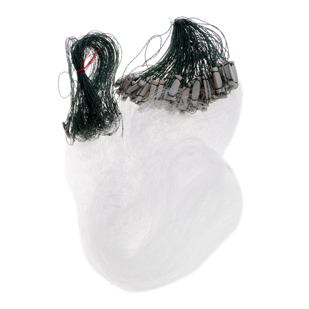 Filet de senne de coulée de filet de pêche de 25m 1 couches avec le flotteur et les plombs, trou de maille de 4x4cm