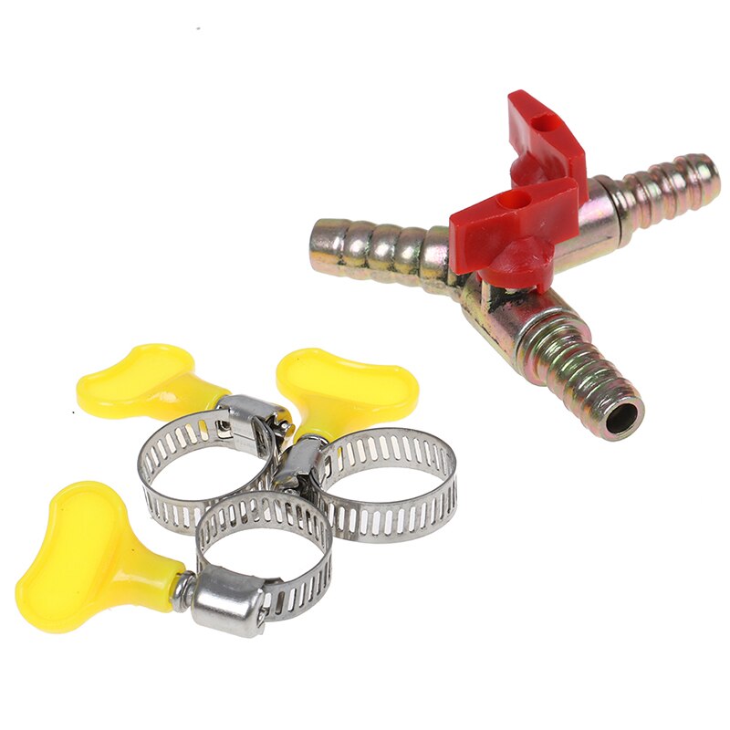 Y typ 3- vägs avstängningskulventil med klämfäste slang hulling bränslegas 8mm