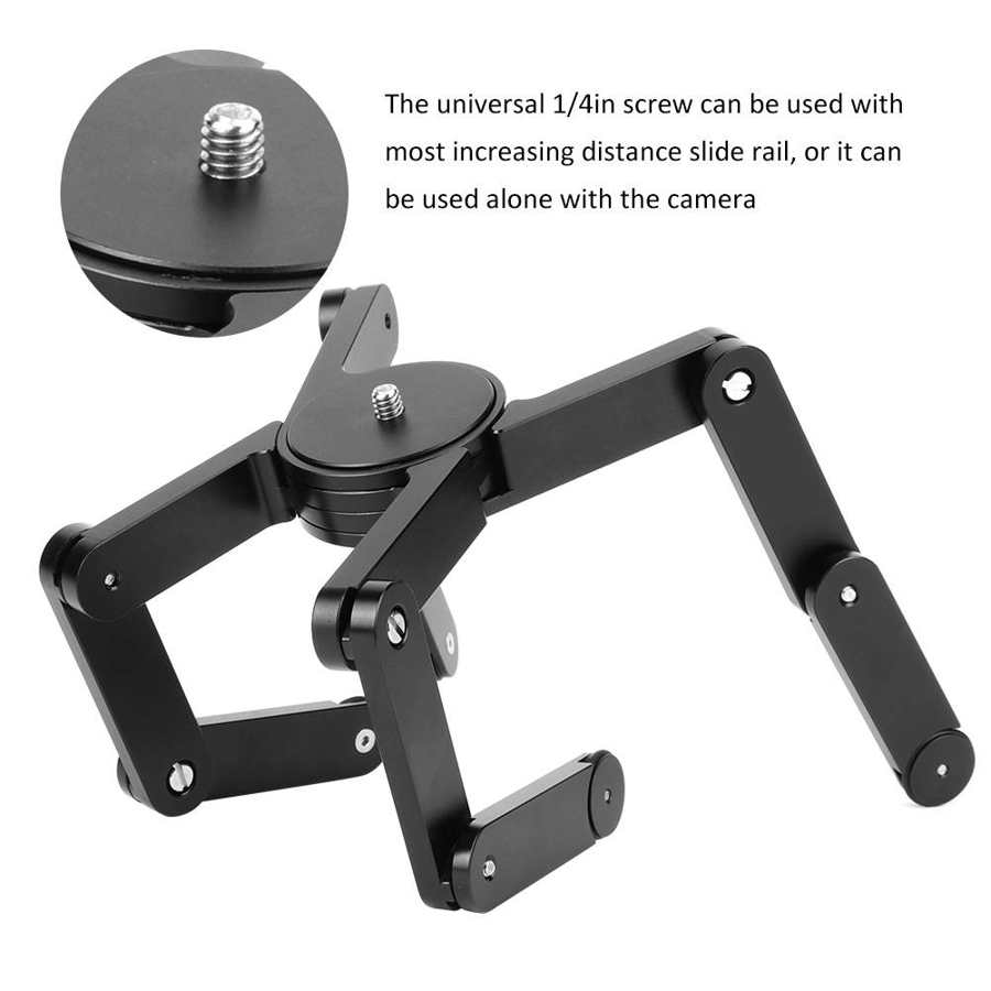 All Metal Foldable Increasing Distance Slide Rail Bracket Camera Low Shot Leg Stand