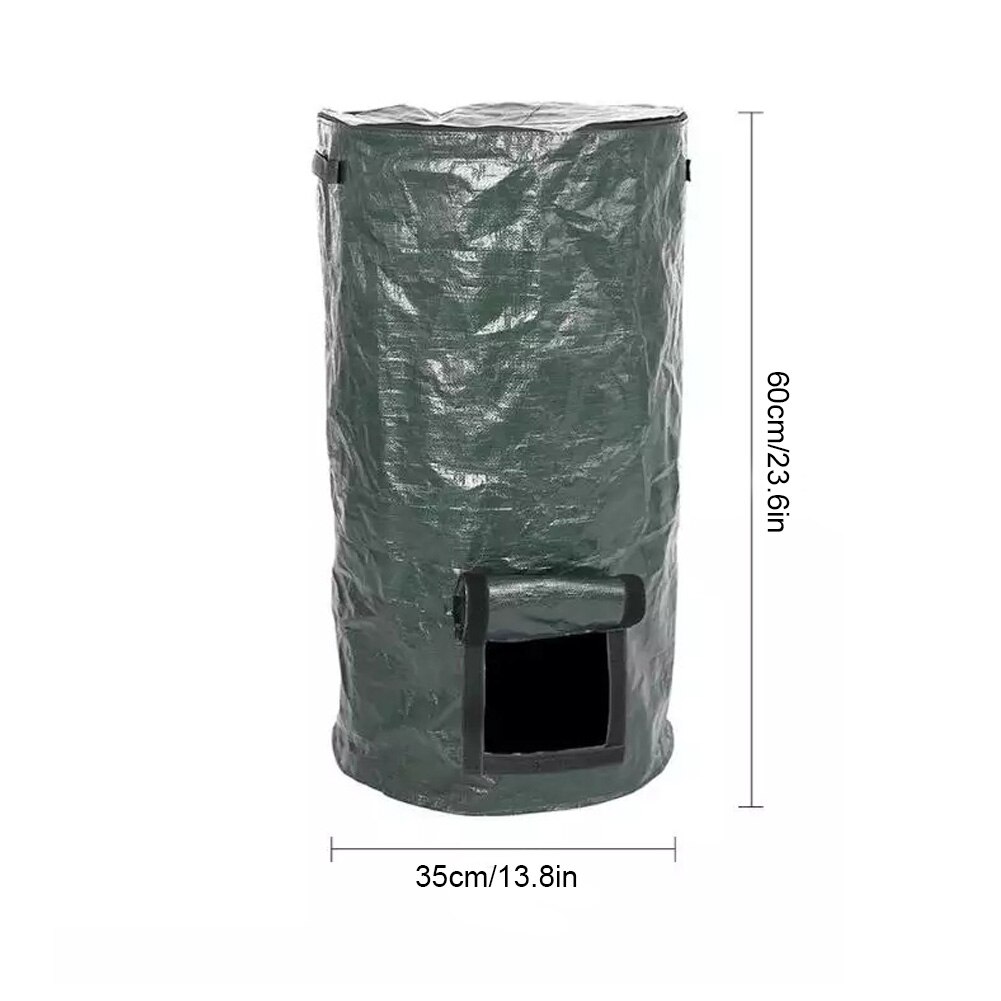 Organic Waste Kitchen Garden Yard Compost Bag Environmental PE Cloth Planter Kitchen Waste Disposal Organic Compost Bag