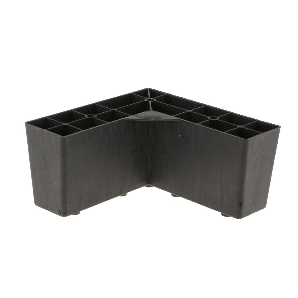 Black Furniture Foot Plinth for Fixing Different Components-Bed Table Chair Cabinet Couch Lounge Replacement