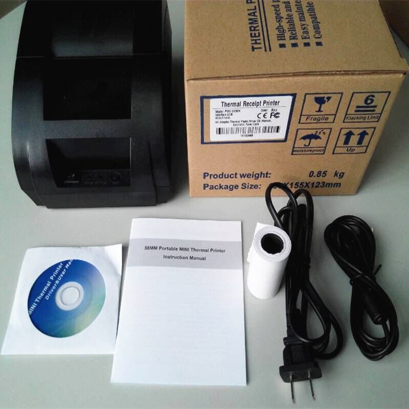 Thermal Printer USB Printing 58mm Receipt Printing Cashier Receipt Printing POS-5890C