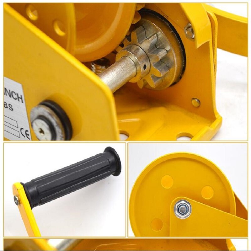 Portable Hand Operated Manual Lifting Winch Cable Puller Brake Winch Lifting equipment Hoist Tools Manual Crane Hoist