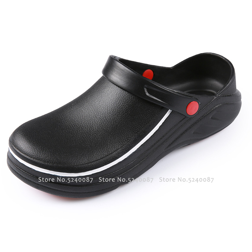 Man Restaurant Keuken Chef Blote Voet Schoenen Anti-Slip Chef Master Cook Bakkerij Werk Eva Slippers Ober Zachte Strand water Sandalen