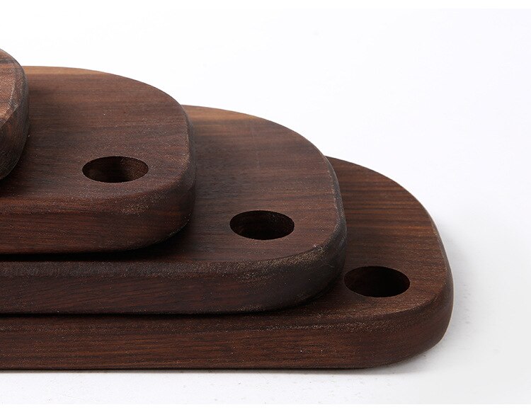 Breadboard cooking board whole wood unpainted sushi tray black walnut solid wood cutting board kitchen handmade wooden