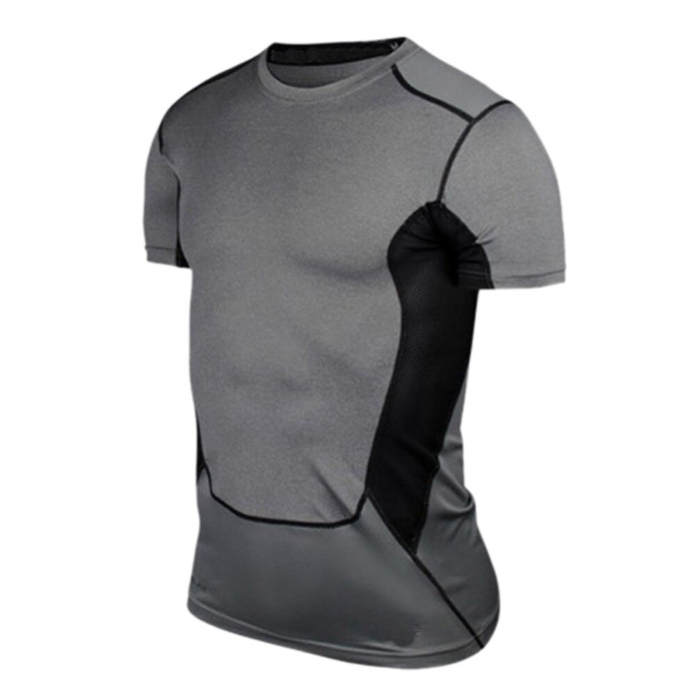 Mannen Compressie Elastische Onder Base Layer Top Strakke Korte Mouw T-shirt Sport Collection