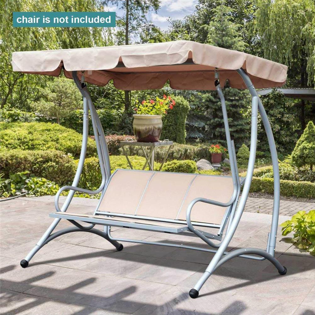 Garden Swing Roof Cover Waterproof Patio Swing Canopy Cover Replacement 3-Seater Garden Yard Swing Canopy UV Sun Shade Covers