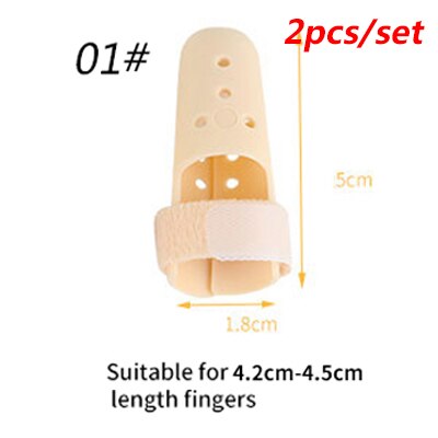 1/2/5Pcs Convenient Adjustable Finger Joint Support Orthosis Finger Fixed Splint Orthodontic Device Protector Finger Care Tool: Type A-2Pcs