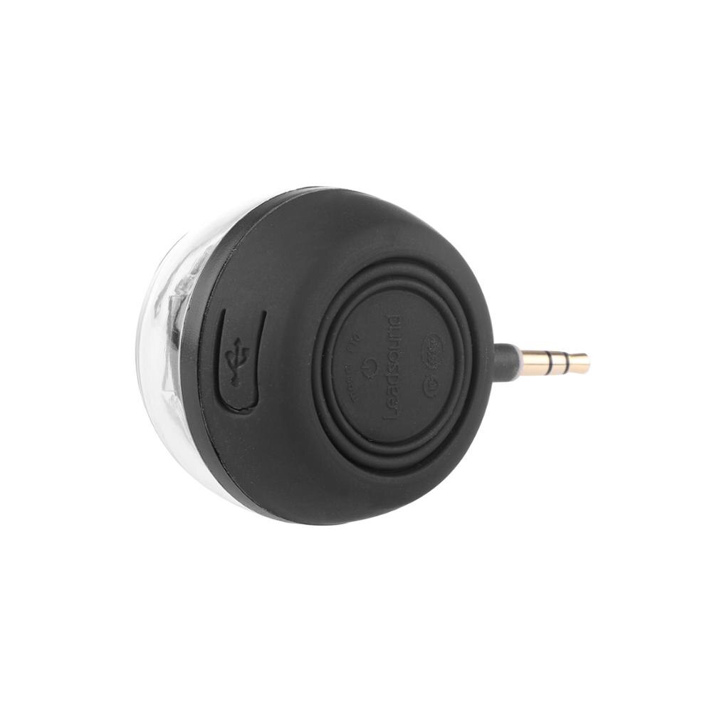 Mini Smartphone 3.5mm Aux Speaker Oplaadbare Compact Luidspreker Krachtige Clear Bass Plug En Play voor iPhone iPad: Black