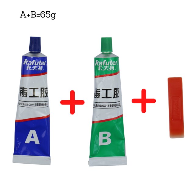 65g /100g støbning reparation lim metal reparation klæbende jern stål auto radiator vandtank speciel lækage tilstopning svejsning lim: Ab 65g 1 sæt