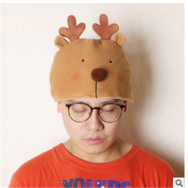 Adulto niños Navidad novedad sombrero disfraz gorra Reno Santa muñeco de nieve de Navidad: he deer