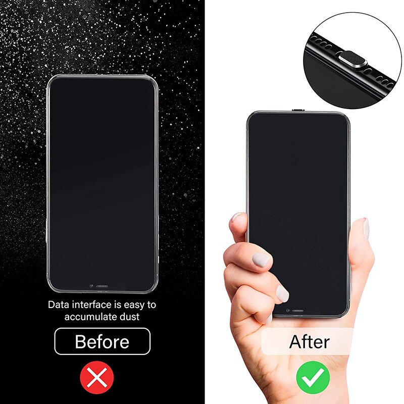 Accessori del telefono cellulare della spina della polvere di 5 set/lotto con i gadget del Usb del trasduttore auricolare di 3.5mm per Iphone 11 12 Pro Xs Max X Xr 8 7 più 6 6s 5 Se