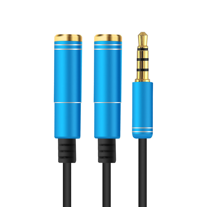Nuovo! Cavo sdoppiatore per cuffie Cavo prolunga sdoppiatore Jack Audio da 3,5 mm Cavo adattatore AUX da 3,5 mm maschio a 2 porte 3,5 mm femmina