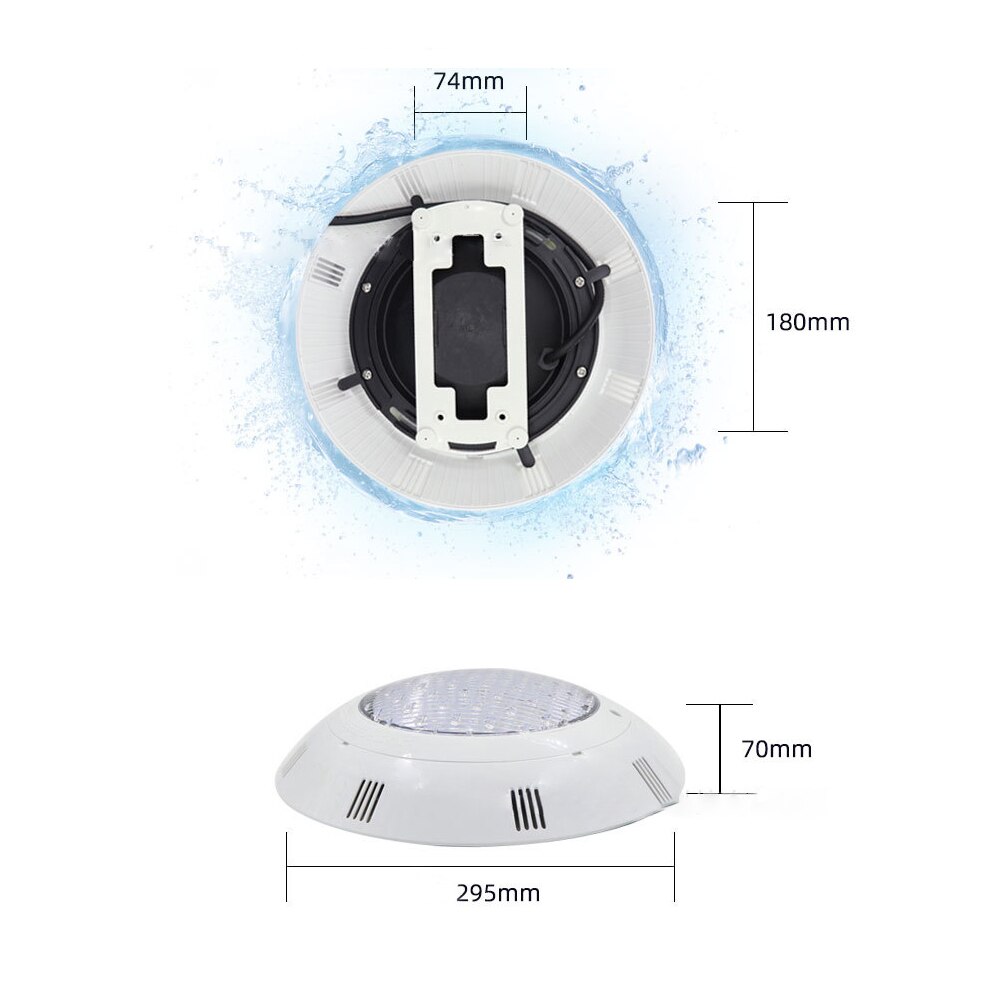 Svømmebasseng lys 25w ip68 ledet ledet vanntett undervannslys  ac12v demning lys rgb ledet piscina luz søkelyset