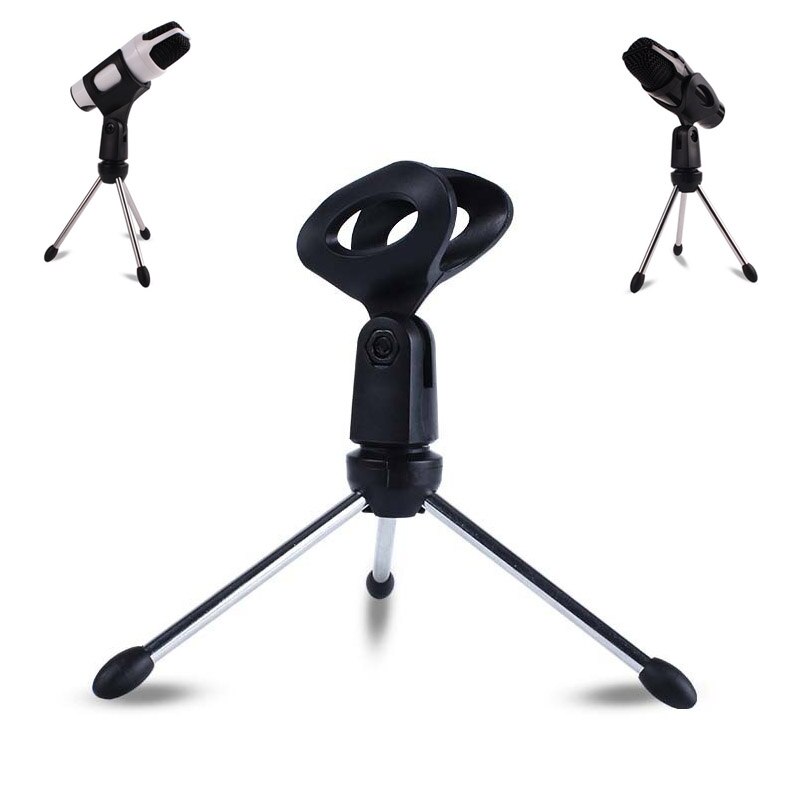 Mic Stand Bracket Desktop Adjustable Microphones Tripods Holder Mini Portable Desk Table Tops Microphone Tripod