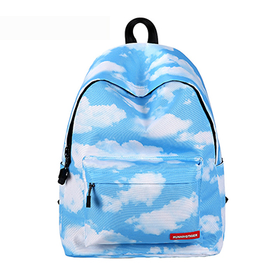 Multicolor Rucksack Stilvolle Galaxy Bookbags Star Universe Raum Schule Taschen Für Teenager Harajuku Frauen Rucksack Laptop Neue: CLOUD B