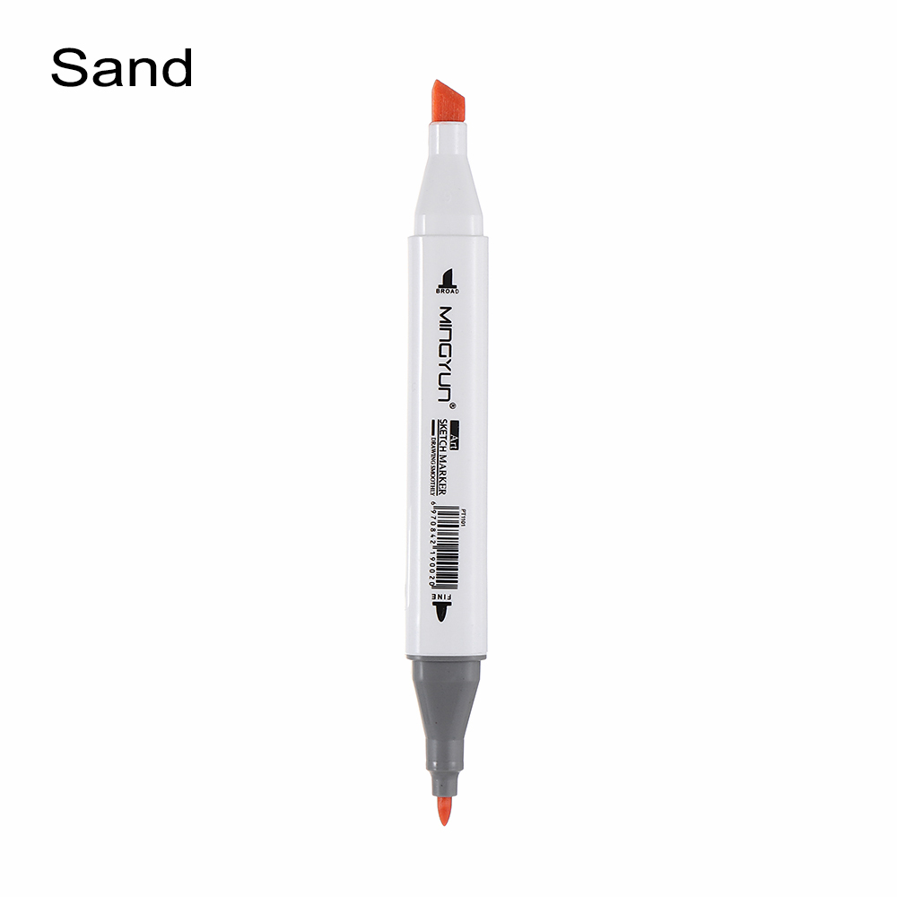 Marqueurs de couleurs Double tête 1 pièce | Brosse croquis peau brune série Portrait couleur dessin dessin dessin Manga Animation: Sand