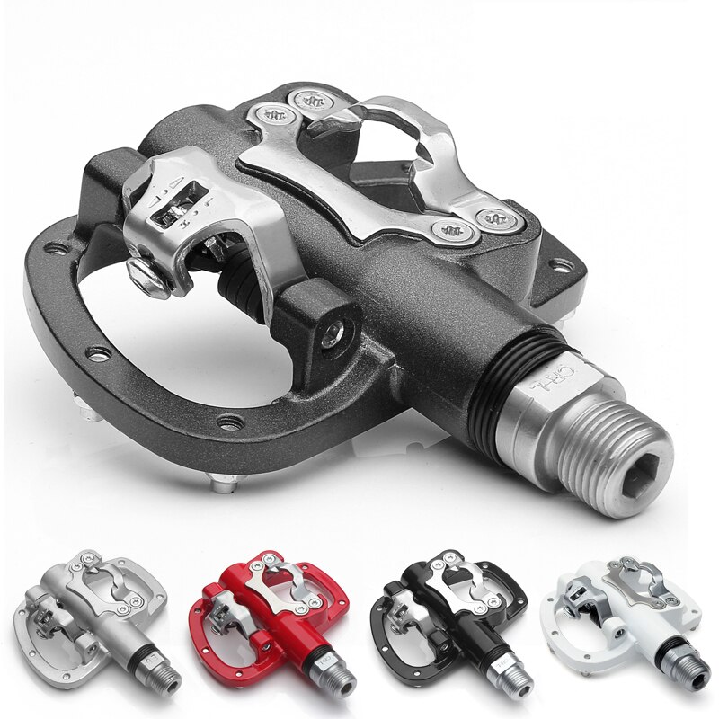 Wellgo R120B MTB Mountain road Bike Clipless Pedals With Cleats SPD Compatible Bicycle Aluminum alloy self-locking pedal