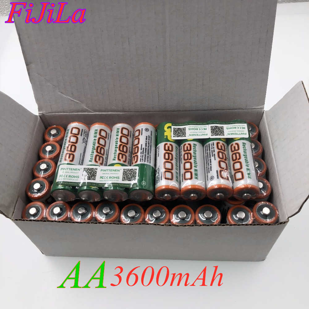 4/8/12 PCS 1.2V AA Rechargeable Battery 3600mAh NI-MH AA Replacement Battery For Toys Camera Microphone