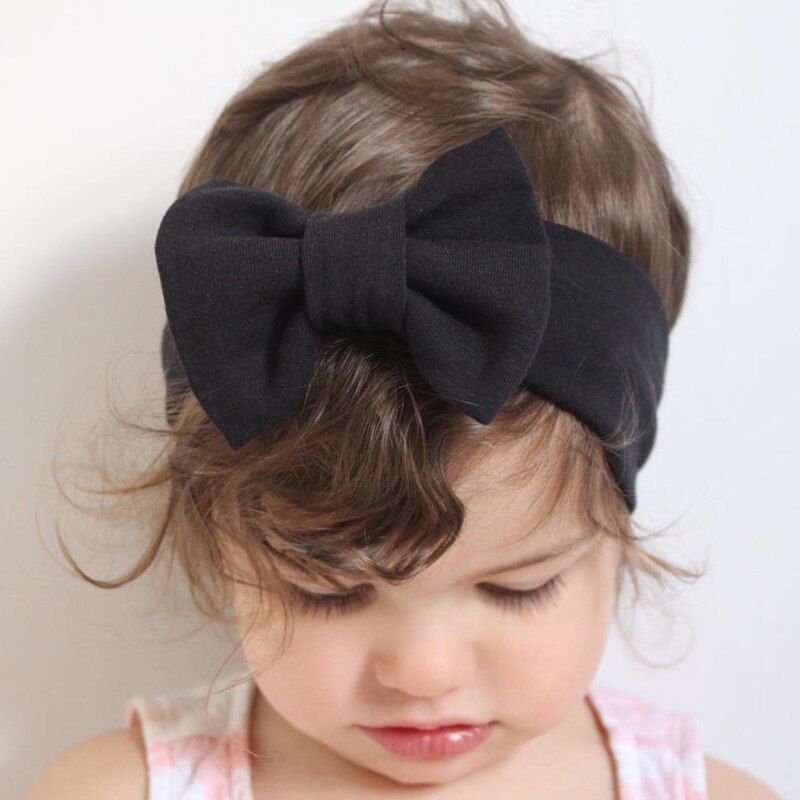 Diadema de lazo para bebé recién nacido, bandanas de algodón tejidas para niña, turbante elástico para niña, diademas para bebé