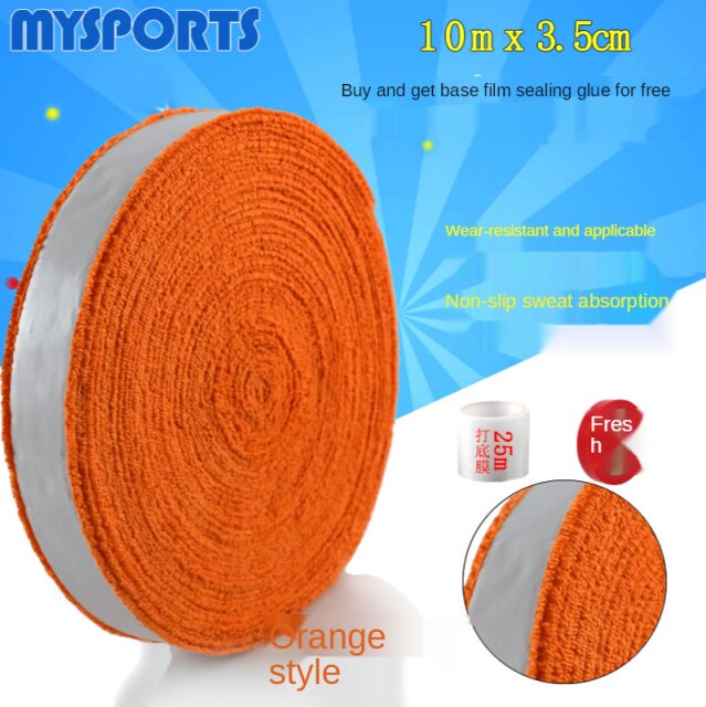 Badminton Handvat Grip Tape Slijtvaste Tennis Rackets Antislip Sweat-Absorberende Band Grote Plaat Handdoek Grip tape: Orange