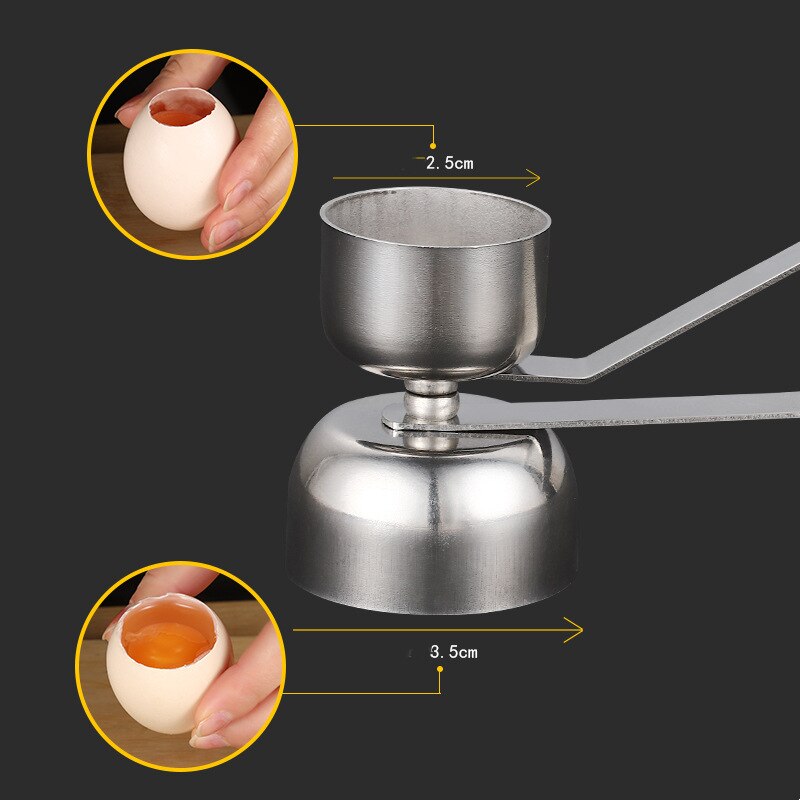 Ciseaux coupe-œufs en métal à Double tête, nouvelle mise à niveau, ouvre-coquille d'œuf en acier inoxydable, ouvre-coquille d'œuf brut poché