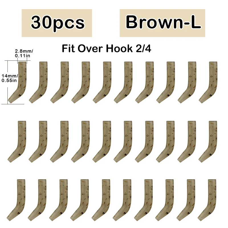 30pcs Carp Fishing Hook Kickers D Rig Kicker Aligners Hooks Sleeves Rigs All Colors Accessories End Terminal Tackle: Blue