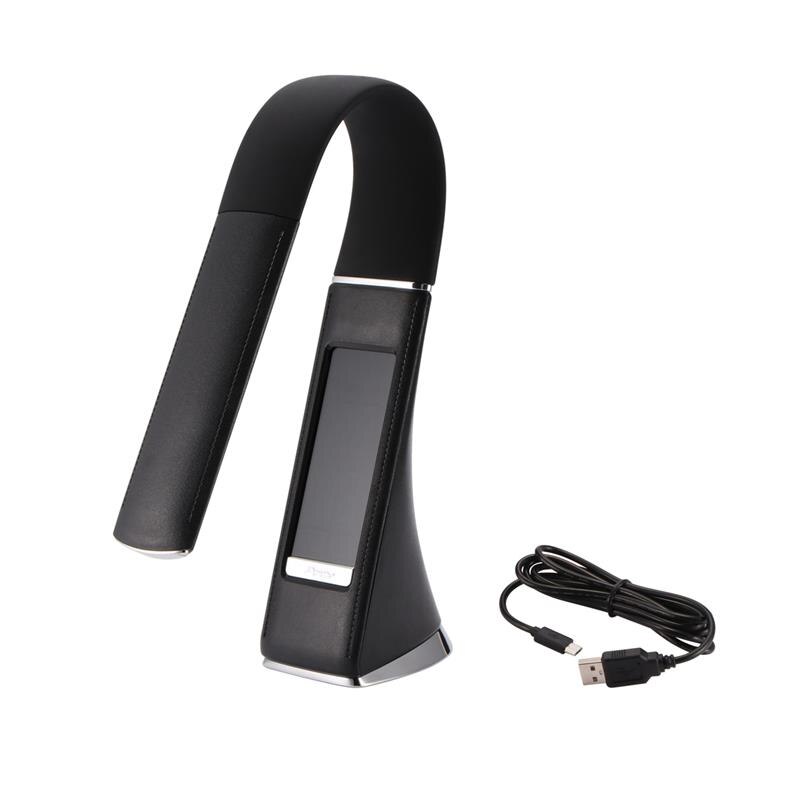 5W LED licht dimmen touch haut textur lesen licht mit wecker schwarz kreative business tisch led lampe tisch lampe: USB Black