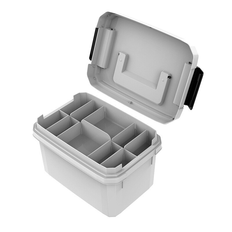 Hvid bærbar multifunktionel opbevaringsboks førstehjælpskasse arrangør med håndtag bærbare sæt pp plastbeholder til husholdning