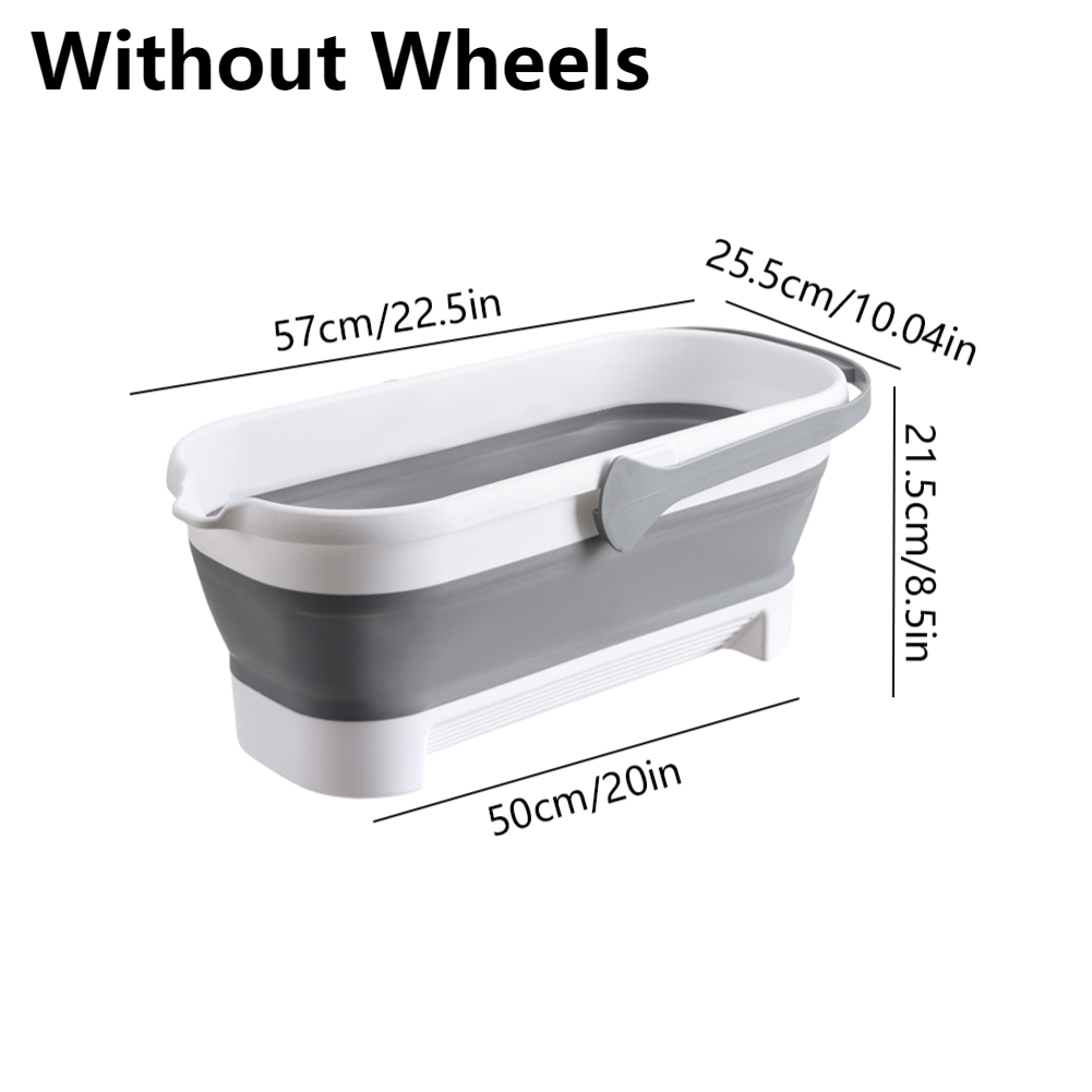 Collapsible Wash Bucket With Wheel Collapsible Bucket With Handle Laundry Basket Space Saving For Camping Traveling Picnic: green