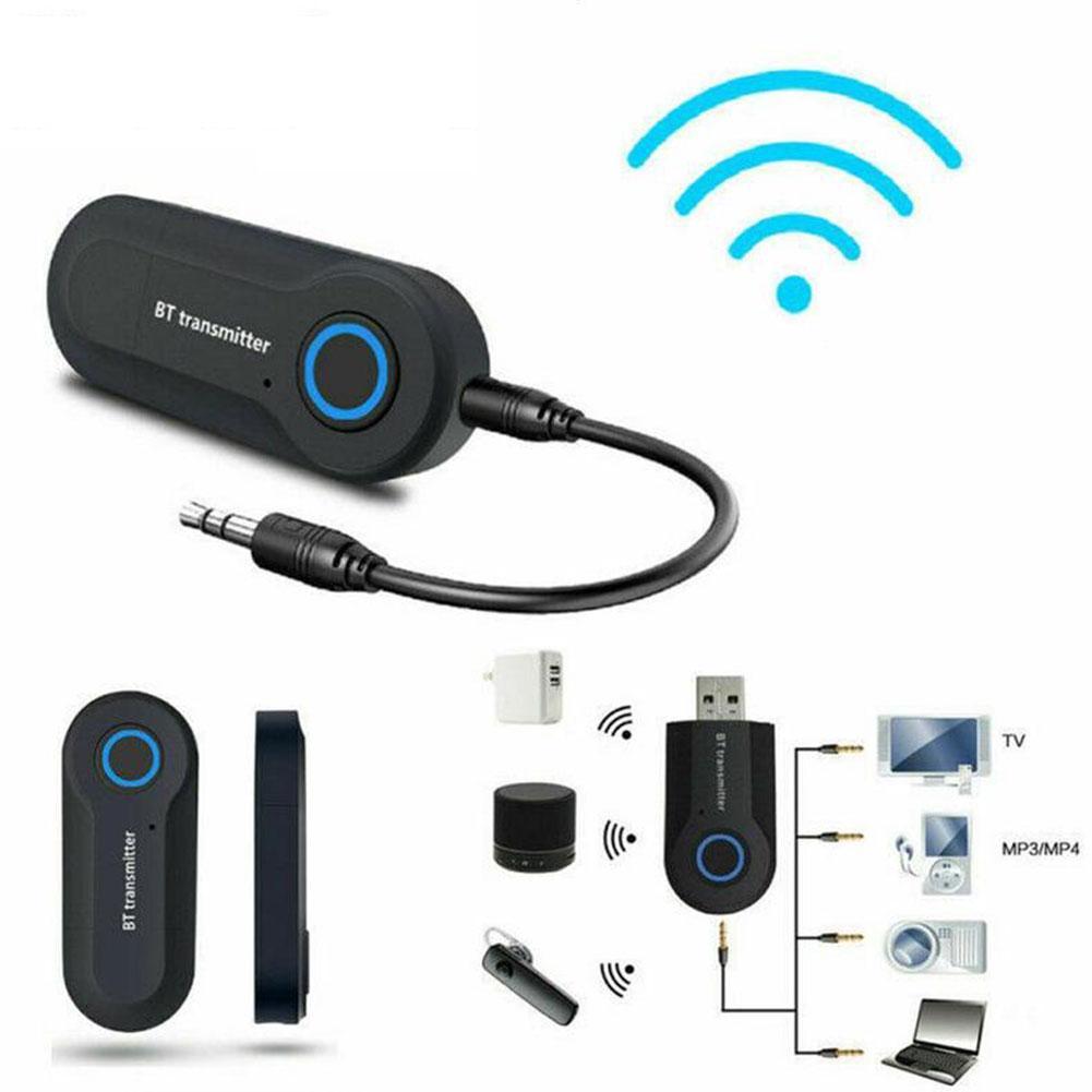 Bluetooth Transmitter 3.5MM Jack Audio Adapter Wireless Bluetooth Stereo Audio Transmitter Adapter For PC TV Headphones