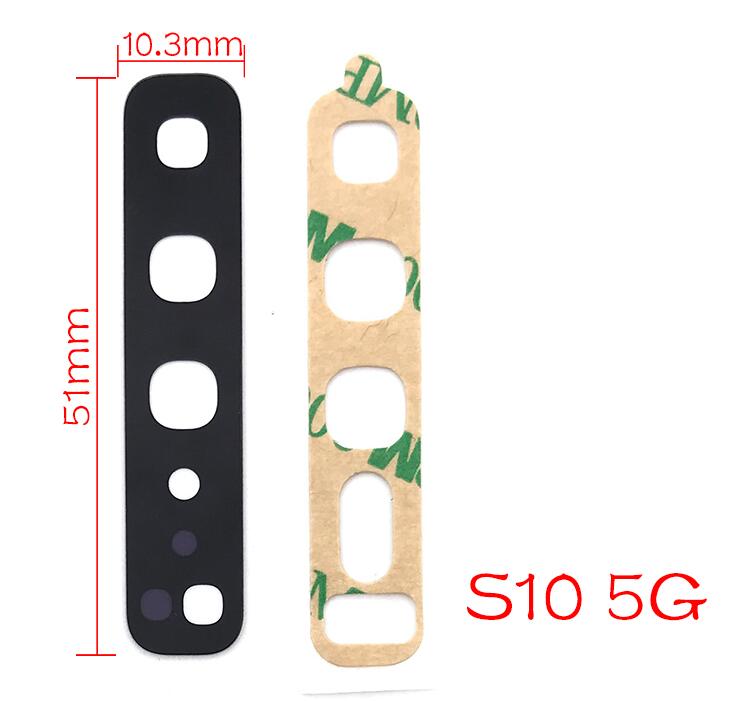 2pcs/lot Camera Glass Lens Back Rear Camera Glass Lens with Glue For Samsung S8 S9 Plus S10e S10 5G S20 Ultra Note 8 9 10 Lite: S10 5G