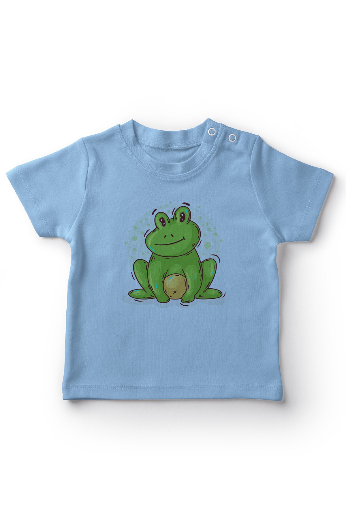 Angemiel baby sød siddende frø baby dreng t-shirt blå